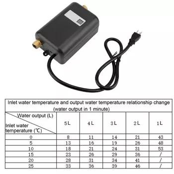 kbxstart Проточный водонагреватель 3000 Вт