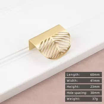 KEDLO Ручка для шкафа из латуни золотого цвета