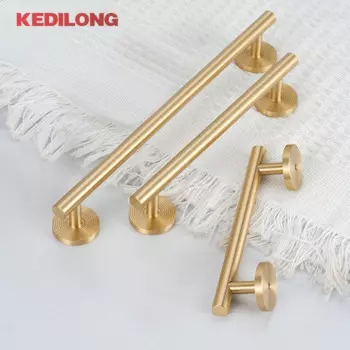 Шкаф KEDLO из твердой латуни в европейском стиле, с длинной ручкой, мебельная фурнитура, французский выдвижной ящик, золотая ручка