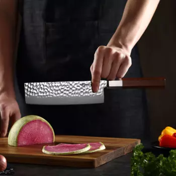 KEEMAKE 7-дюймовый накири нож для нарезки нож из нержавеющей стали 9CR18MOV японский шеф-повар кулинарный резак кухонный инструмент подарочная коробка
