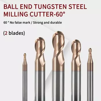 KEENCUTEER HRC60 2F Ball Nose End Mills