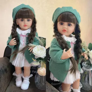 KEIUMI полностью силиконовая виниловая Модная Кукла новорожденная девочка кукла 55 см новорожденная принцесса детские куклы для малышей подарок на день рождения Рождество