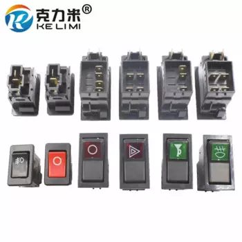 KELIMI Автомобильный Стайлинг Модифицированная кнопка кулисного переключателя Универсальный стоп двигателя + большой/вентилятор/мощность/очиститель/переключатель противотуманных фар с кабелем