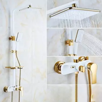 KEMAIDI набор для душа белый золото