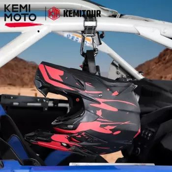 KEMiMOTO 2 шт. UTV Roll Cage, вешалка для шлема, гарнитуры, крючок для рулонной планки 1,5-2,0 дюйма, совместимый с Polaris RZR для Can-Am Maverick X3