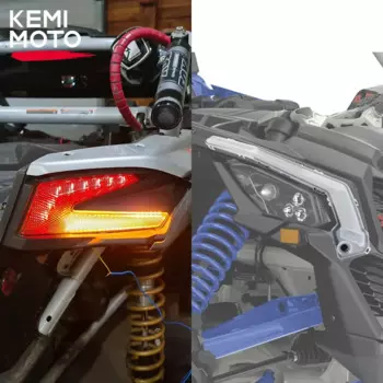 KEMIMOTO Черные задние фонари Задние фонари с желтым поворотным фонарем для Can Am Maverick X3 XDS XRS Max Turbo R 2017-2024 2022