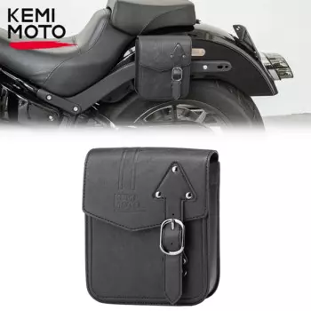 KEMIMOTO мотоциклетная седельная сумка 2,5 л, прямоугольная мотоциклетная боковая сумка из искусственной кожи для Cruiser Sportster 883 1200 Softail Vulcan Rebel
