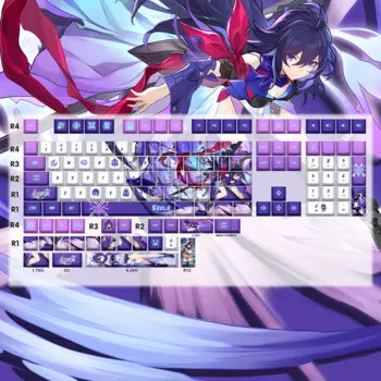 Кепка для ключей Seele, крышка для игрового ключа Honkai Star Rail PBT DYE Sublimation Cherry MX Cross Axis Switch, механическая клавиатура в подарок