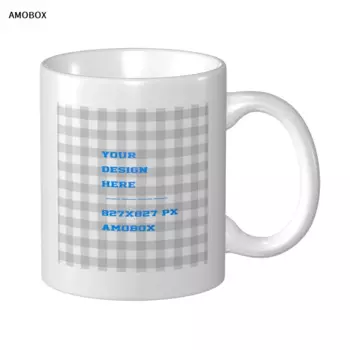 Керамическая белая кружка с печатью AMOBOX-Custom, графическая Персонализированная кружка, добавьте свой дизайн здесь, 11 унций