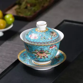 Керамическая чайная чаша с блюдцем NLSLASI