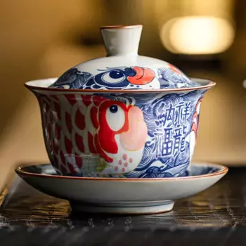 Керамическая чайная чашка Fish Gaiwan RI ONIY TEASET 130 мл