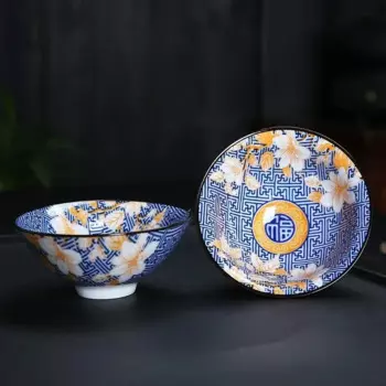 Керамическая чашка RI ONIY TEASET сине-белая 70 мл