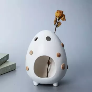 Керамическая коробка для хранения яиц, художественная настольная Цветочная композиция, украшения для дома, косметика для фруктов, закусок, банка, украшение
