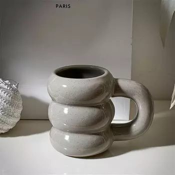 Керамическая кружка Cute Donut темного цвета