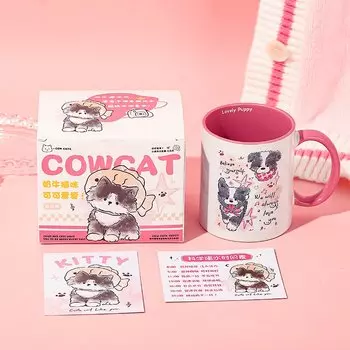 Керамическая кружка с мультяшным котом