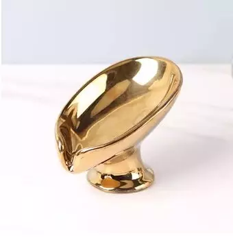 Керамическая мыльница LISM золотистого и серебристого цвета