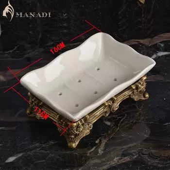 Керамическая мыльница ZSNYLY с трещинами