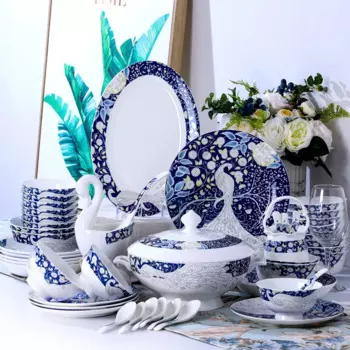Керамическая посуда Jingdezhen, набор детской посуды из костяного фарфора, подарочный набор керамической чаши