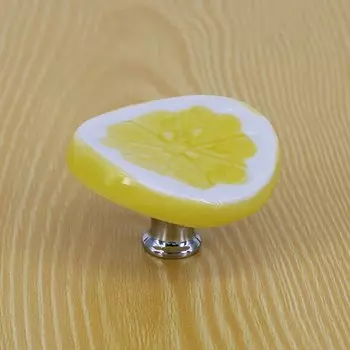 Керамическая ручка для шкафа лимонная форма