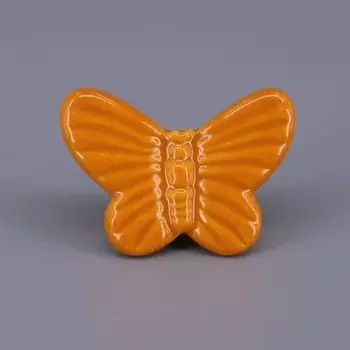 Керамическая ручка для шкафа с бабочкой