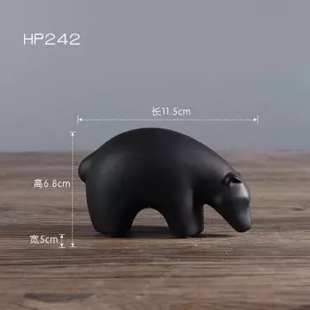 Керамическая статуэтка ARTLOVIN Абстрактный полярный медведь и птица