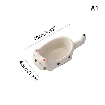 Керамическая тарелка для соуса SHNGki Cat Ceramic Small Dish