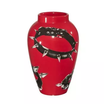 Керамическая ваза красная