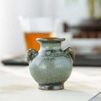 Керамическая ваза N2HAO зеленая