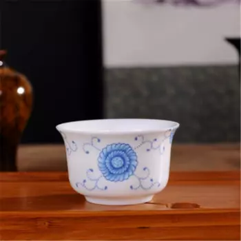 Керамические чашки Sweet Lemon сине-белые