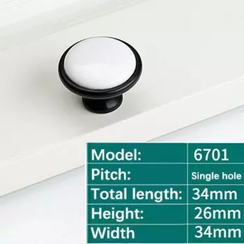 Керамические дверные ручки Odavis, черные и белые, 1 шт.