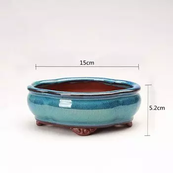 Керамические горшки для бонсай ACRDDK голубые