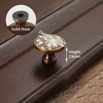 Антикварные бронзовые керамические ручки для шкафа, винтажные ручки для ящиков, дверные ручки для шкафа, европейская мебельная фурнитура