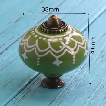 Керамические ручки KUNGSPHAN цветок сова кактус зелёный