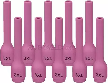 Керамические сопла для дуговой сварки, 796F74 (# 3XL 3/16 дюйма, D4.0 x 63 мм), с отверстием, подходит для сварофонарь DB SR WP 9 20 25 TIG 10pk