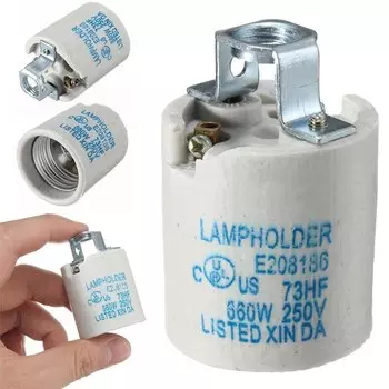 Керамический патрон для лампы E27 JX-LCLYL