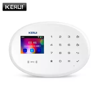 KERUI W204 беспроводная WiFi GSM 4G система сигнализации Tuya приложение дистанционное управление Домашняя безопасность 2,4 дюйма цветной экран панель охранной сигнализации