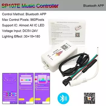 Kerwollor контроллер светодиодной ленты SP110E Bluetooth