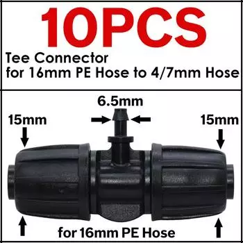 KESLA Тройник для шланга 16 мм 10 шт.