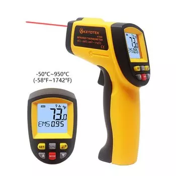KETOTEK Infrared Thermometer Gun 0.1~1 Emissivity