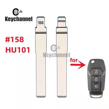 Keychannel 10 шт./лот Автомобильный ключ HU101 откидной ключ № 158 для KD KEYDIY Xhorse пульт дистанционного управления для Ford Mondeo Ranger Fiesta