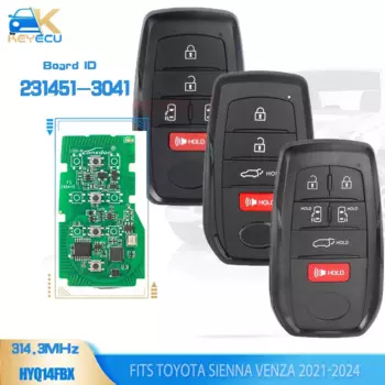 KEYECU 231451-3041,HYQ14FBX дистанционный смарт ключ-брелок 314,3 МГц для Toyota Sienna Venza Tacoma Tundra 2021-2024, для BZ4X 2023 2024