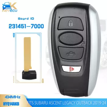 KEYECU 231451-7000 "G" смарт-ключ дистанционного управления 433,92 МГц Fob для SUBARU ACSENT LEGACY OUTBACK 2019-2024 - HYQ14AKB