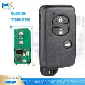 KEYECU 271451-5290 дистанционный смарт ключ-брелок 314,3 МГц/433 МГц для Subaru BRZ 2013 Forester 2014 WRX 2015