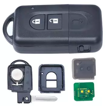 KEYECU 2 кнопки 433 МГц ID46 4D60 чип для Nissan X-Trail Qashqai Pathfinder Juke Navara Micra Duke смарт-Брелок дистанционного управления