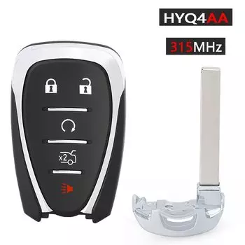 KEYECU 315/433 МГц ID46 чип HYQ4AA HYQ4EA умный 5-кнопочный дистанционный брелок для Chevrolet Camaro Equinox Cruze Malibu Spark 2016-20