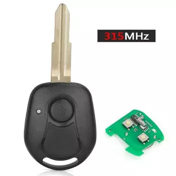 KEYECU 315 МГц/447/433,92 МГц 4D60, замена чипа, 2 кнопки, дистанционный автомобильный брелок для Ssangyong Actyon Kyron Rexton