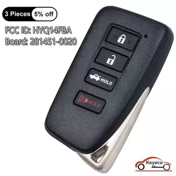 KEYECU 4 кнопки 314,3 МГц для Lexus GS350 GS200T ES300H ES350 GS450H автоматический умный дистанционный брелок HYQ14FBA 281451 -0020 89904-06170