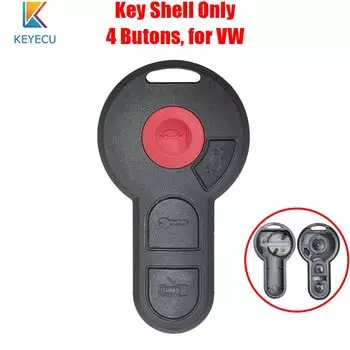 Keyecu 4 кнопки откидная оболочка ключа дистанционного управления чехол Крышка для Volkswagen VW Jetta Жук Кабриолет Golf Passat 1993-2002