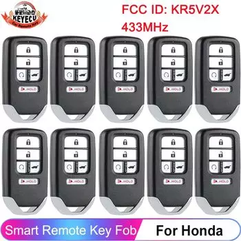 KEYECU 5 кнопок KR5V2X для Honda Pilot ID 2016 2017 2018 2019 2020 2021 2022 433 МГц чип ID47 автоматический умный дистанционный ключ