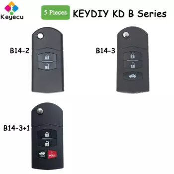 KEYECU, 5 шт., KEYDIY KD B Series, Женская Фотосессия + 1 для Mazda, стильный универсальный пульт дистанционного управления для KD900 KD900 + B14-2 KD MINI